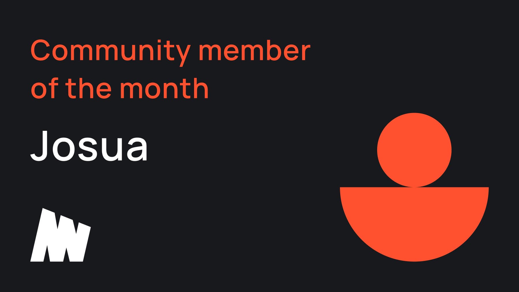 Community member of the month: Josua