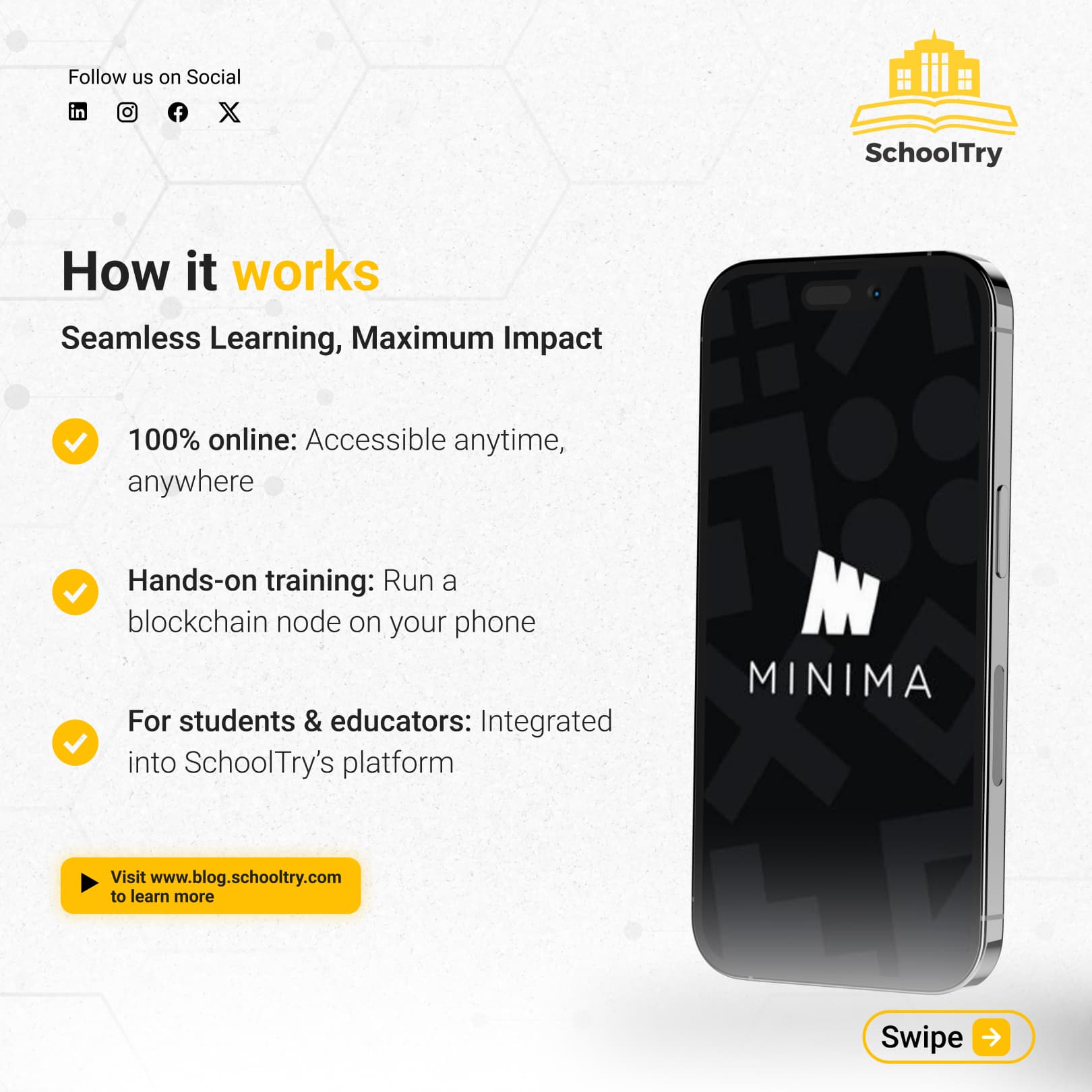 SchoolTry Partners with Minima to Launch Minima Blockchain Course in April to reach 2 million Nigerian Students